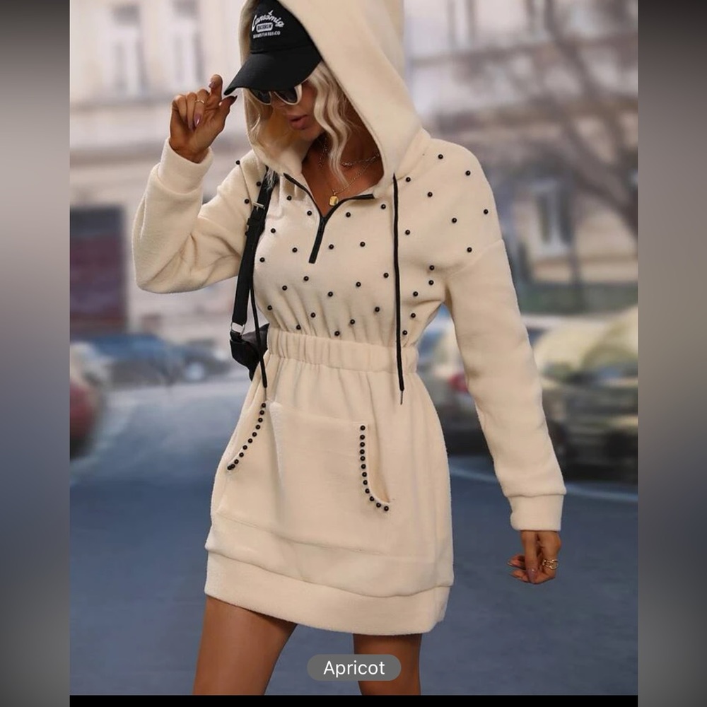 NEW Beige Polka Dot Long Sleeve
